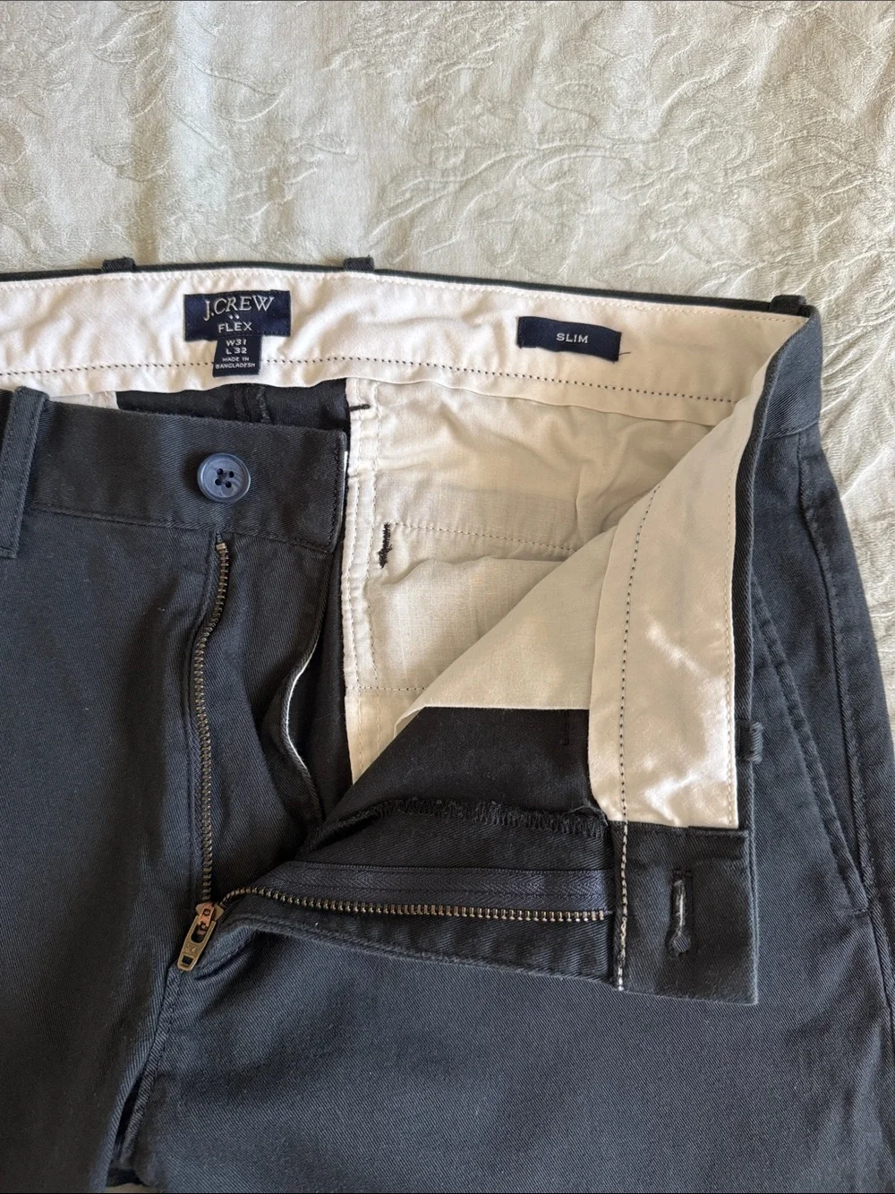 J. Crew Slim Straight Black Chinos